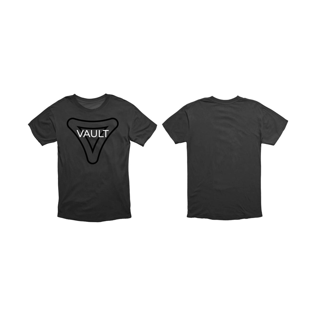Vault Wordmark Tee in black shown front and back
